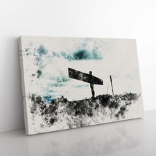 Angel Of The North In Newcastle Vol.3 Canvas Wall Art Print Framed Picture Decor