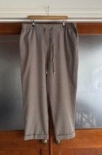George - Black & Brown Dogtooth Check Turn Up Trousers - Size 20 - NWOT