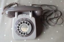 Vintage Rotary Dial Phone  / Two Tone Grey / Unconverted. 