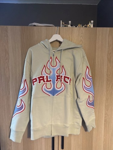 Palace flame zip - flame, hoodie