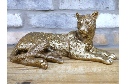 Gold leopard cheetah ornament - gold,