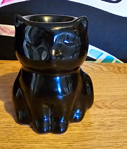 Black glossy ceramic - black, oil