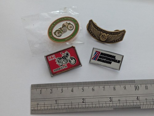 Motorbike related pin badges - related,