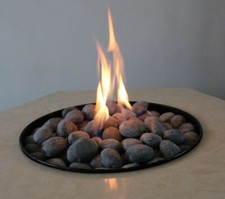 24 Pcs Gray Ceramic Fireplace