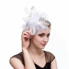 Royal Ascot Feather Fascinator Headband Multicolor Ladies Wedding Races Party UK