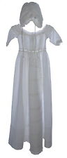 Marie Chantal White Cotton Christening Gown And Bonnet NWT SP £73