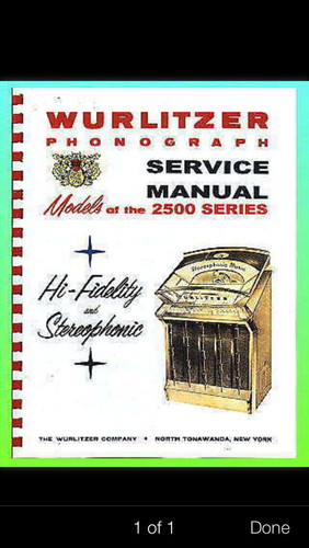 Wurlitzer 2500 service manual - ,