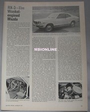 1973 Mazda RX-3 Original Motor Sport magazine test