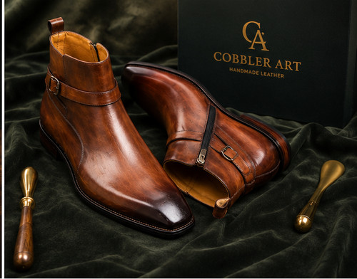 Men brown leather - men's,