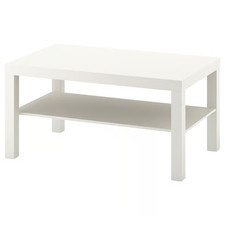 IKEA Lack Coffee Table with Shelf 90x55 cm White, Black, White Stained Oak