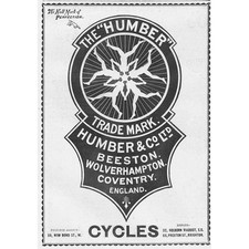 HUMBER & CO LTD Bicycles Victorian Advertisement 1898