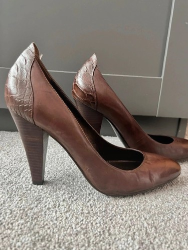 Faith brown shoes snake skin