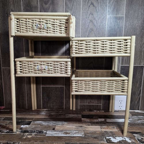 Vintage sewing stand wicker - sewing,