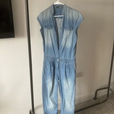 Zara Blue Denim Jumpsuit XS