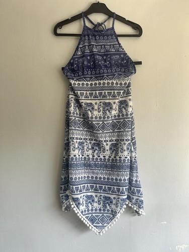 Asos blue white elephant print - elephant,