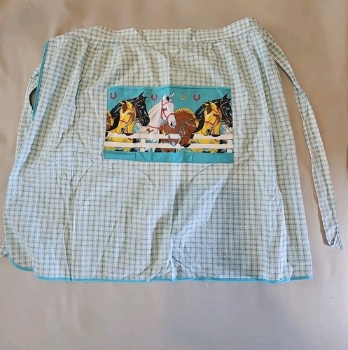 Vintage horses apron with - vintage,
