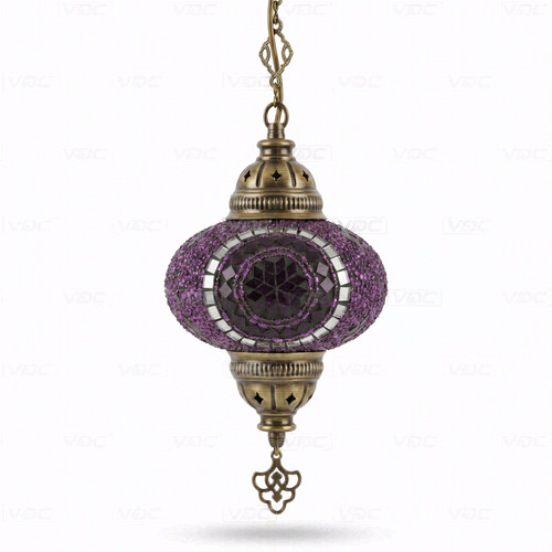 Purple turkish mosaic - mosaic, pendant