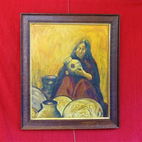 Original vintage signed framed