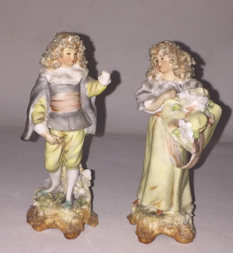 Pair antique miniature - a,