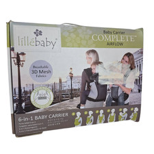 Lillebaby Baby Carrier Complete Airflow 6 in 1 Black Great Condition 3D Mesh