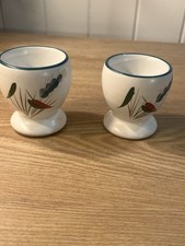Denby Vintage Greenwheat Egg Cups x 2