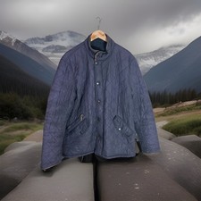 Barbour Men's Chelsea Quilted Jacket Navy Blue Size XL