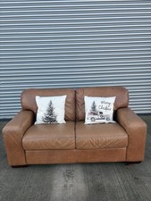 Oakland Leather Sofa Tan SCS 3/2seater Can Deliver