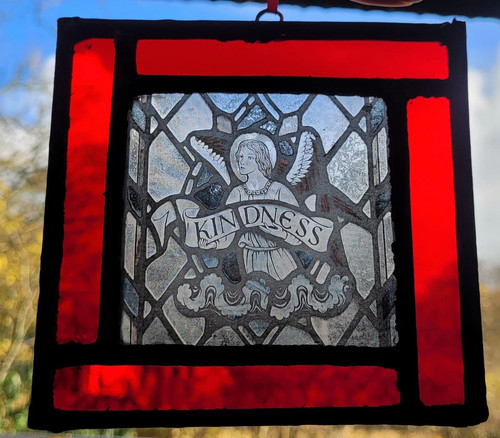 Stained glass angel kindness - stained,