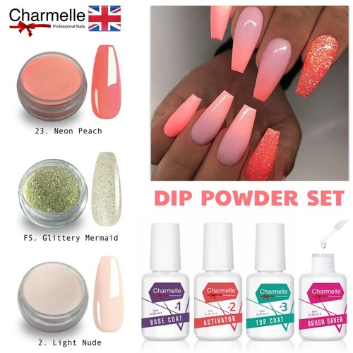 Dipping nail powder set orange - nail,