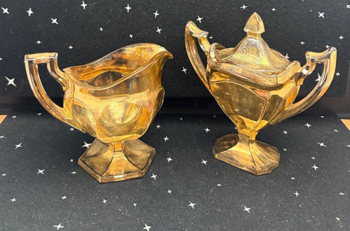 Antique central glass - glass, works