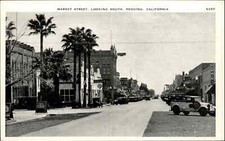 Redding California CA Market Street Classic Cars Early Pickup Truck Vintage PC