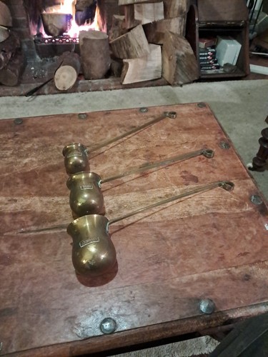 Copper brass ladles - brass, vintage