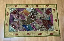Large Heavy Ethnic Sequin Bead Multi Embellished Wall Covering Throw 150cm x95cm