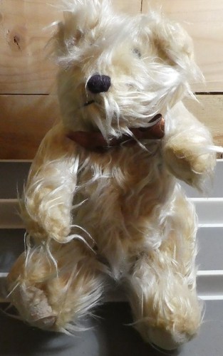 Distressed looking teddy bear - teddy,