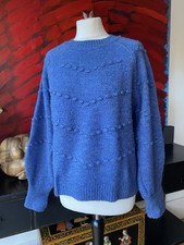 Cute Blue Pom Pom Knit Jumper