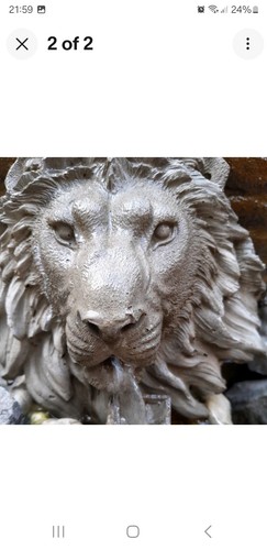 Stone lion fountain head - lion,