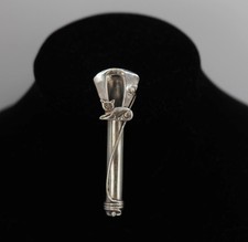 Sterling Silver 925 Cat Posy Holder Brooch – Tussie-Mussie Floral Holder- 7g