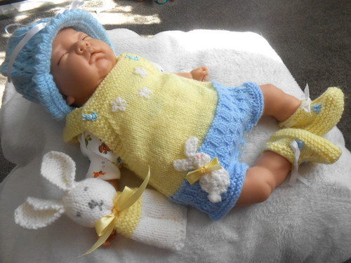 Hand knitted lemon bunny - lemon, *bunny*