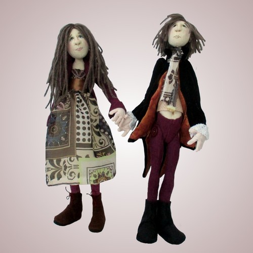 Jacasta and oberon cloth doll - and,