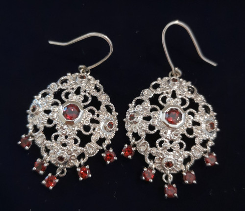 925 sterling silver garnet - 925,