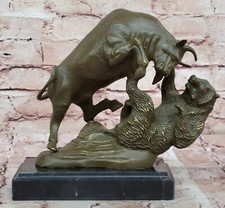 Bull and Bear Bronze Sculpture