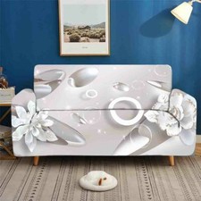 Nail Swan Flower Stretch Sofa Cover Lounge Couch Slipcover Recliner Protector