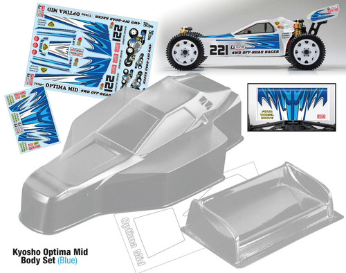 Kyosho optima mid turbo body - mid,