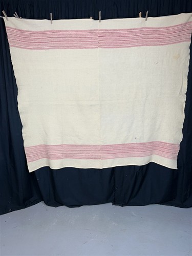 Antique blanket white - white, wool