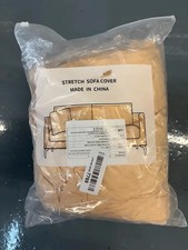 Teynewer 1-Piece Fit Stretch Sofa Cover(2 Seater, Beige)