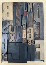 Group of Wooden Letterpress