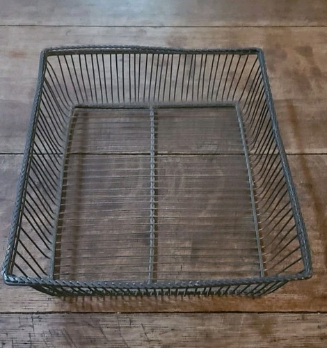 Vtg wire paper tray farmhouse - paper,