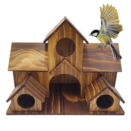 Wooden bird houses - wooden, large