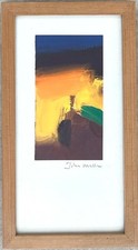 John Miller Miniature Gouache on Paper Abstract Landscape