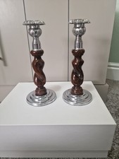 PAIR OF VINTAGE BARLEY TWIST